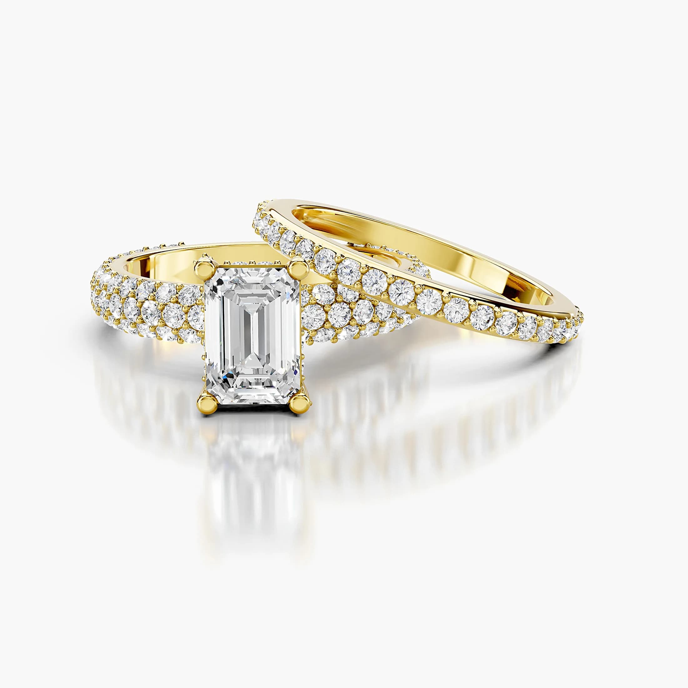 Prism Terrace Emerald Pavé Bridal Set jewellery