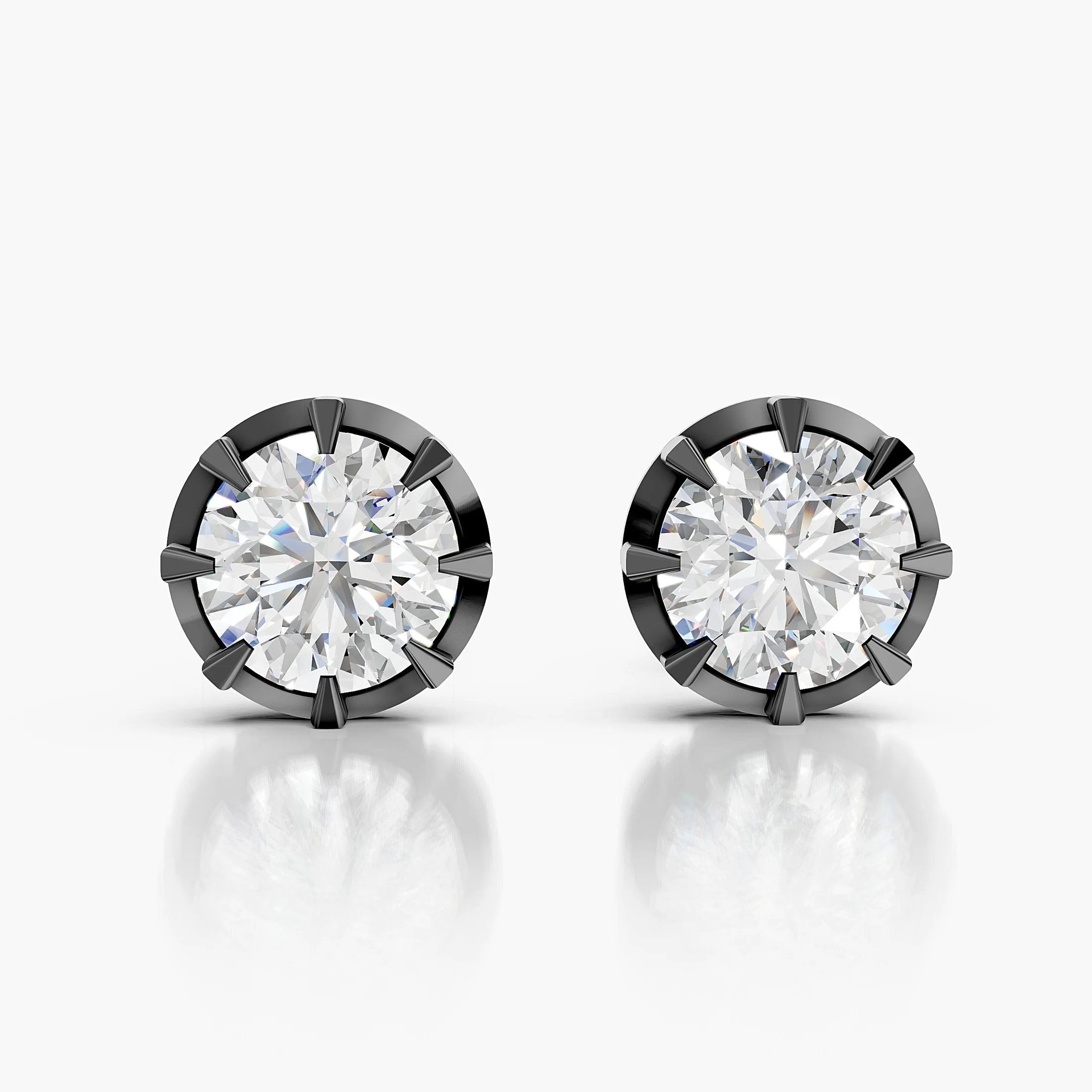 Round Solitaire Studs jewellery