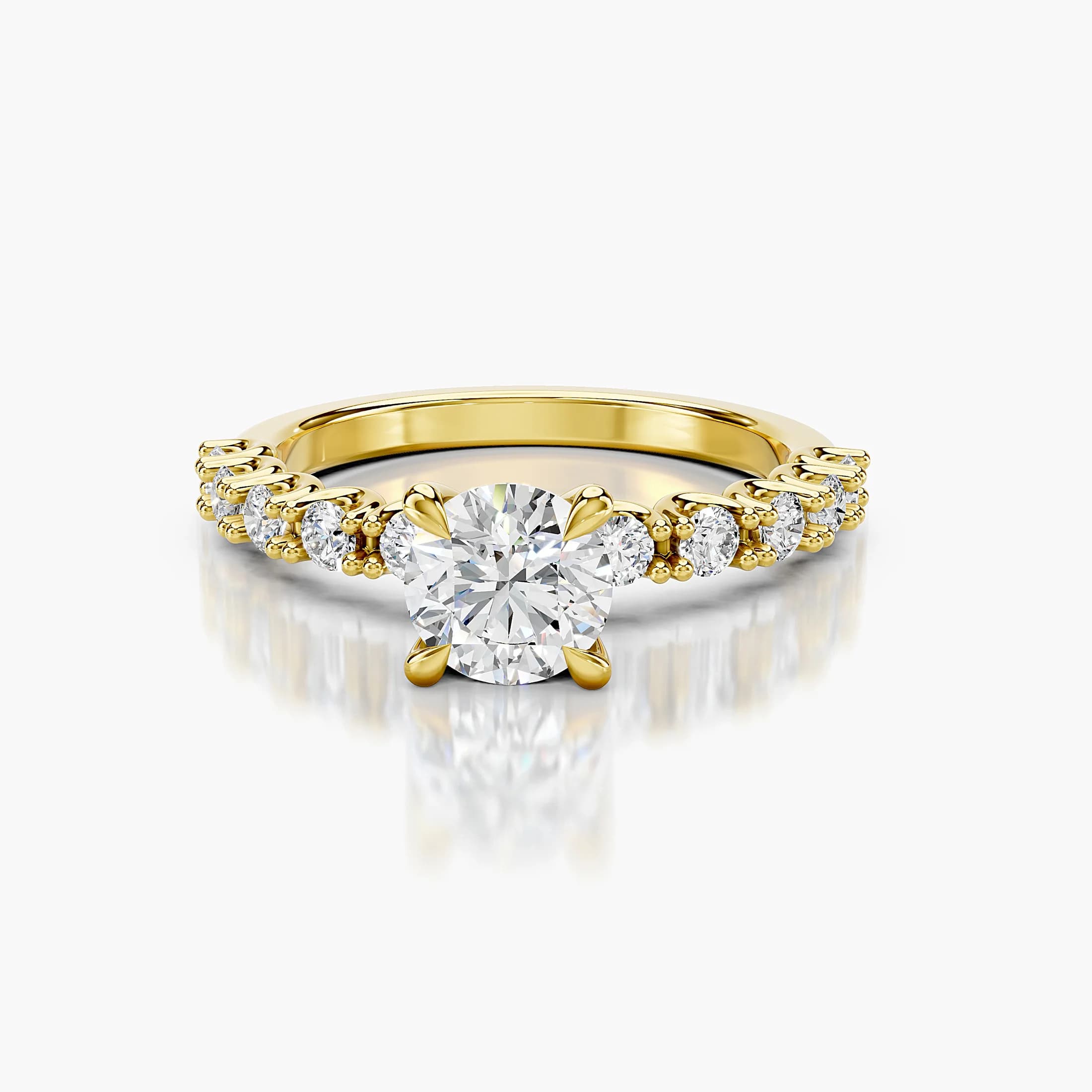 Classic Round Side-Stone Solitaire Ring jewellery